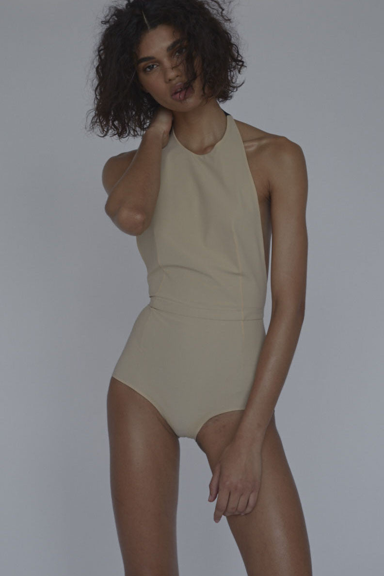 One Piece Halter Suit - Jean Yu